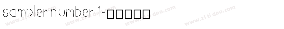 sampler number 1字体转换